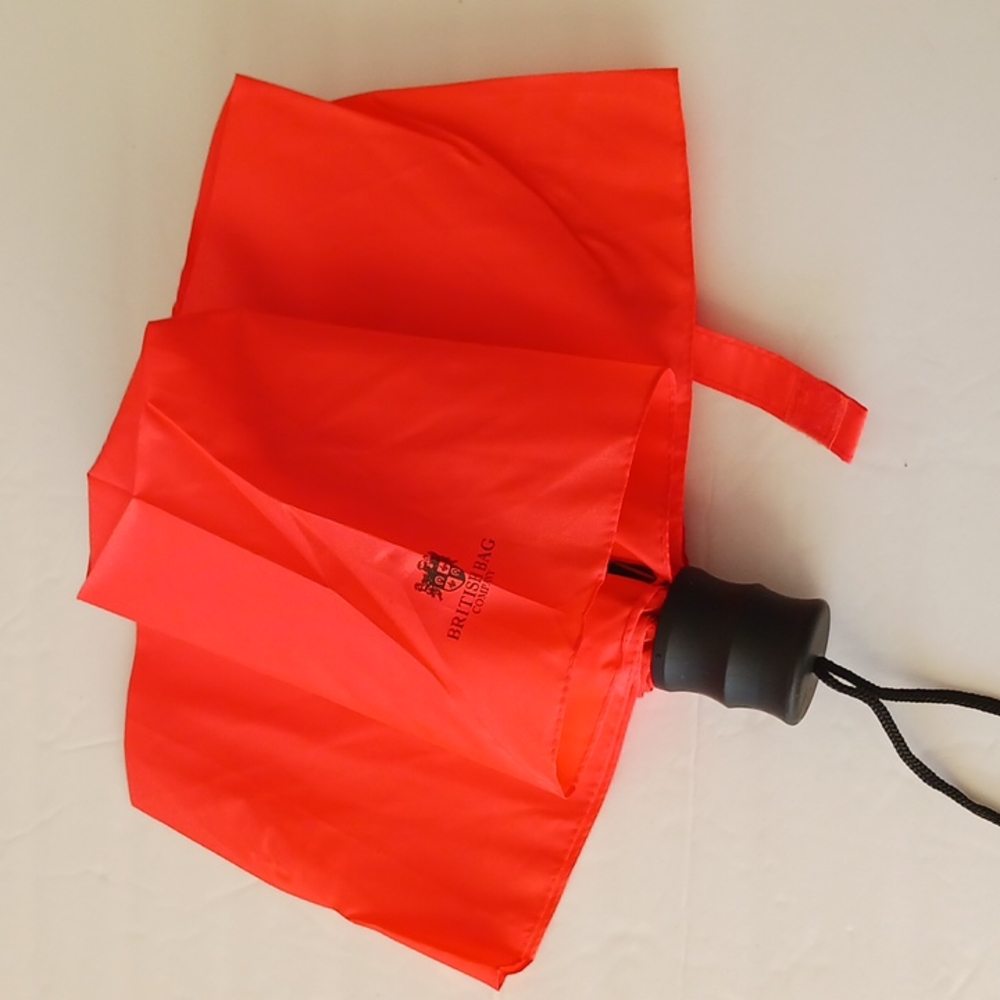British Bag Company Non Automatic Folding Umbrella Rain/ Sun Red